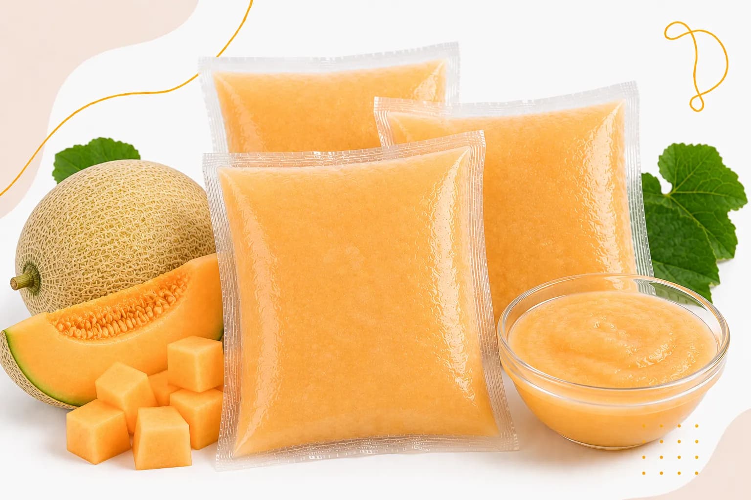 Frozen Musk Melon Puree