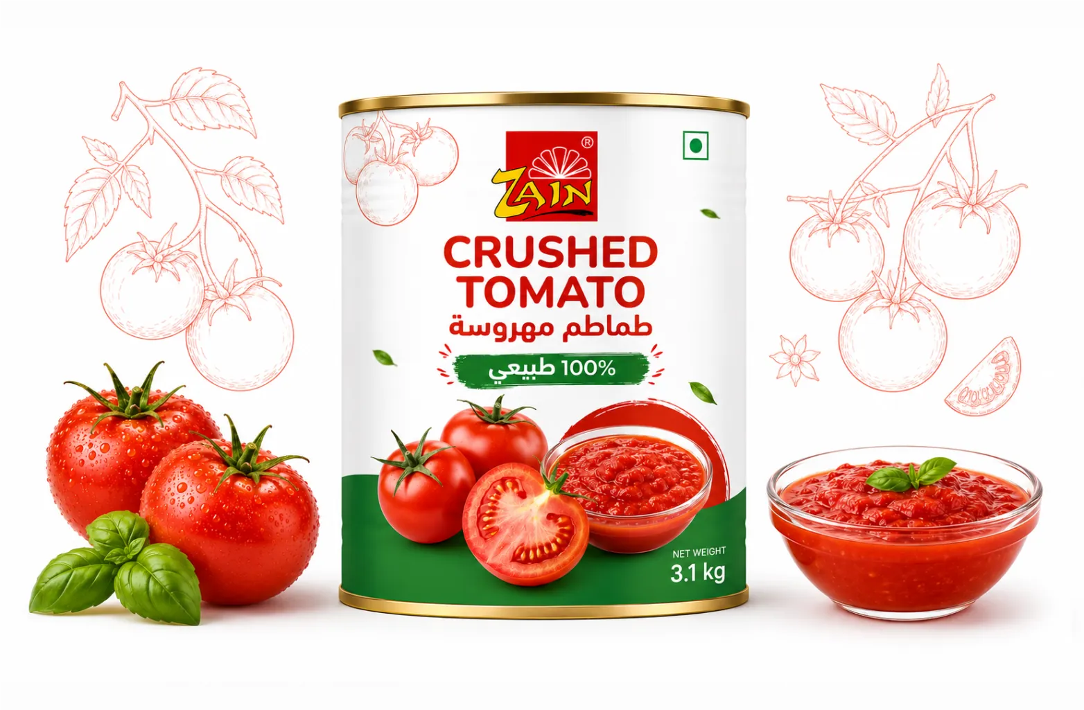 Canned Crushed Tomato - Bulk Export Packaging & Technical Specifications