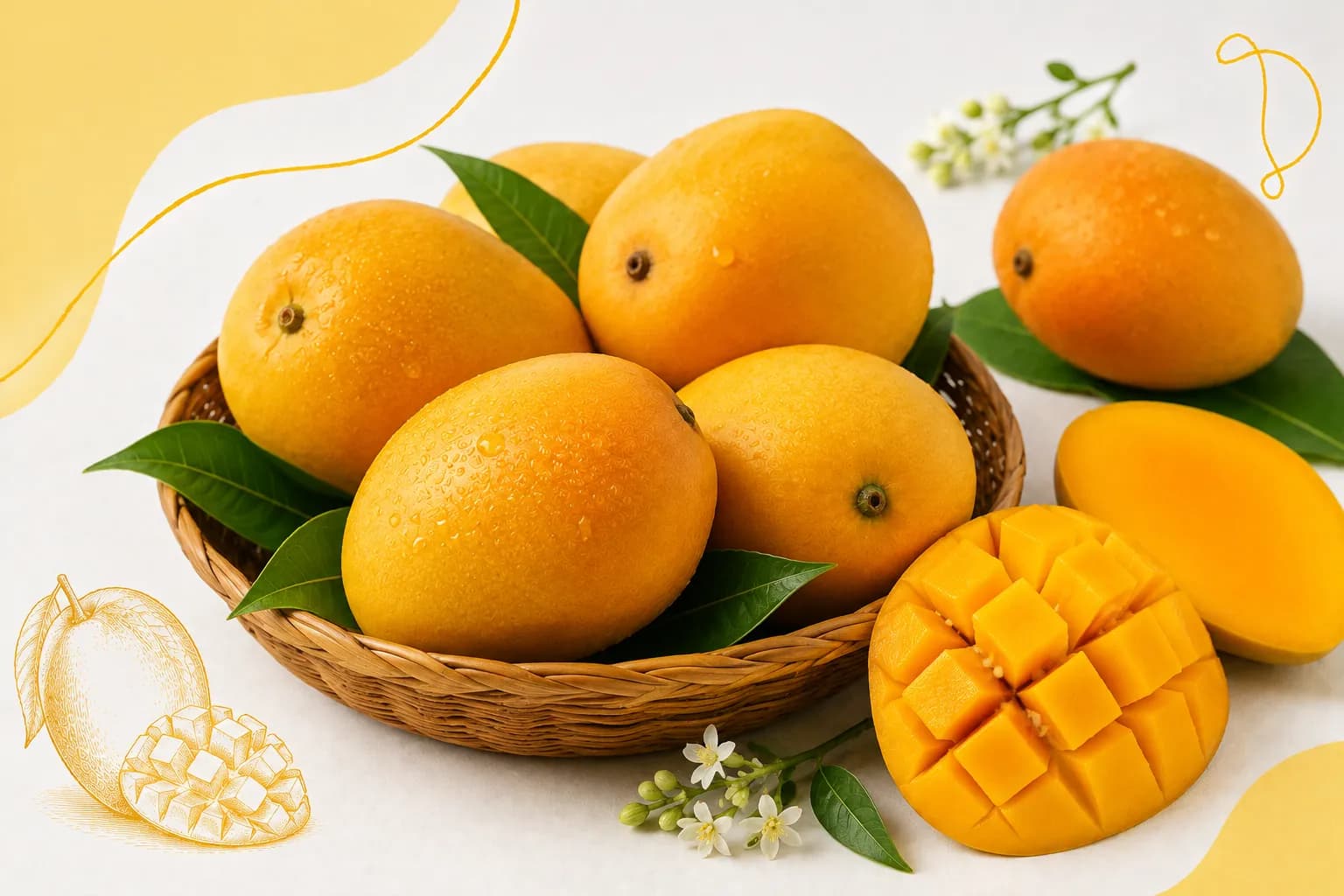 Fresh Alphonso & Kesar Mangoes