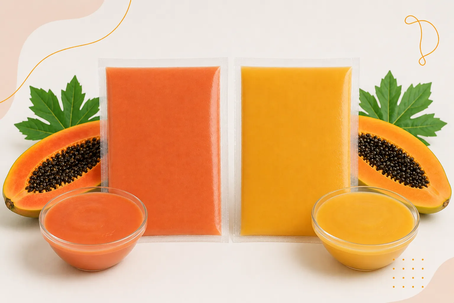 Frozen Papaya (Red/Yellow) Puree