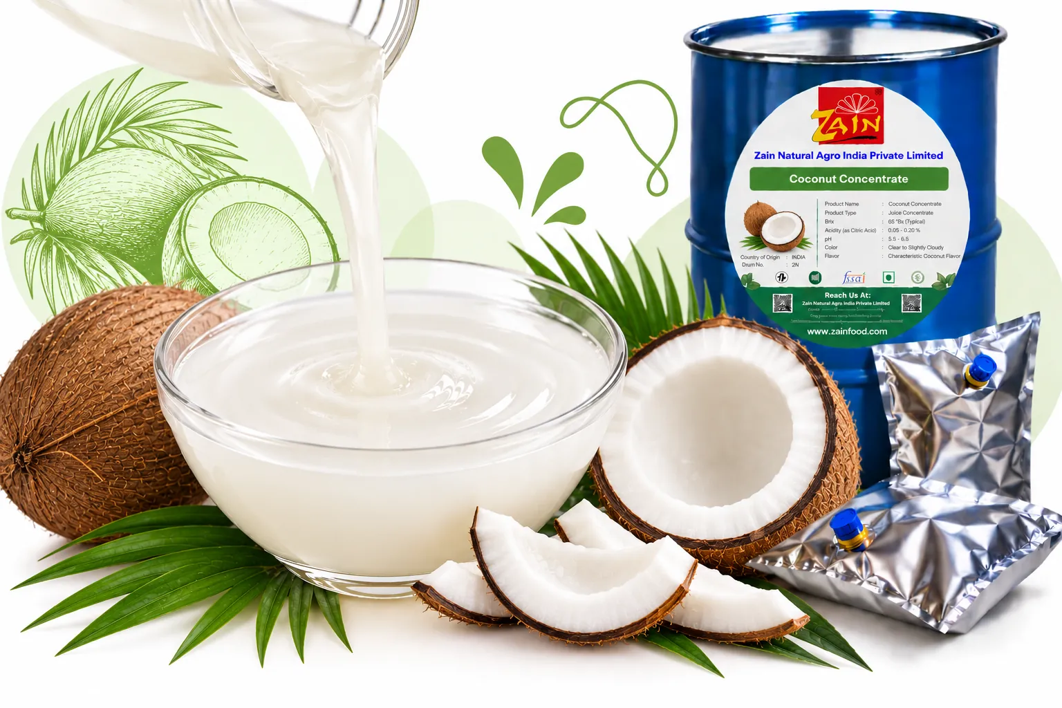 Coconut Concentrate - Aseptic Fruit Pulp & Concentrates