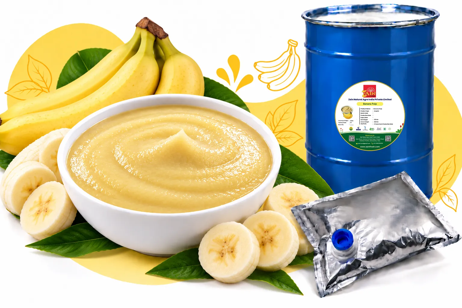 Aseptic Banana Pulp - Aseptic Fruit Pulp & Concentrates