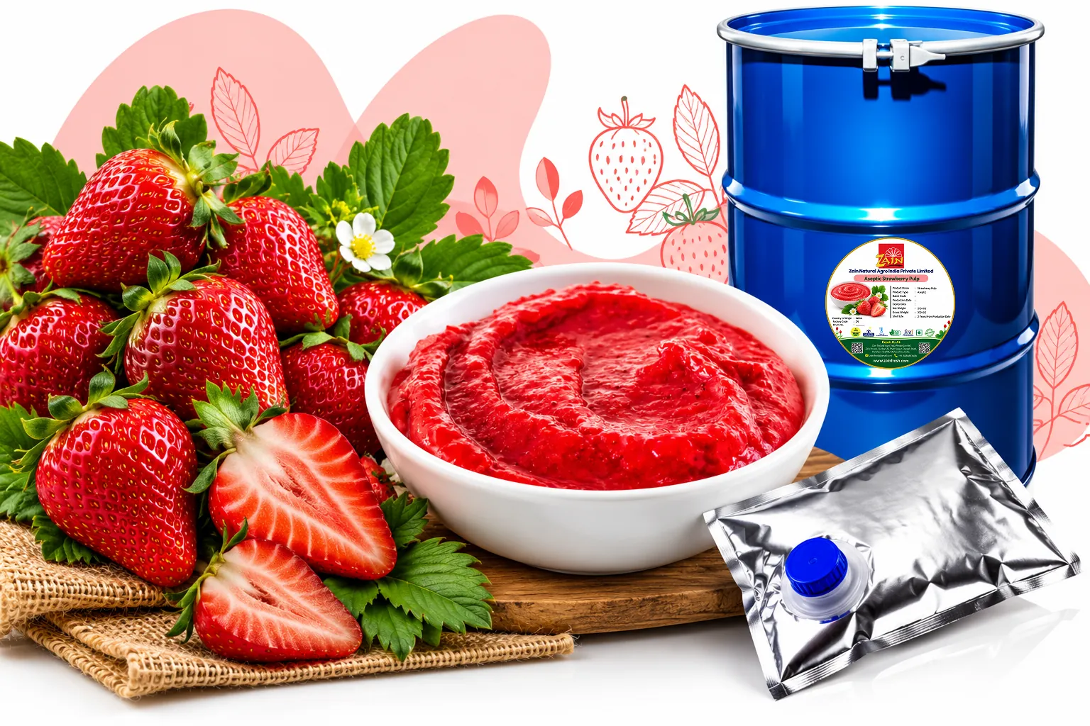 Aseptic Strawberry Pulp