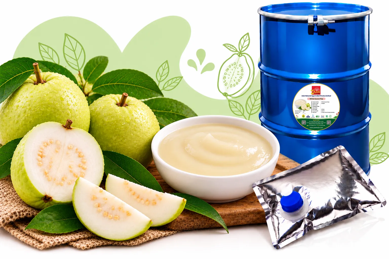 Aseptic White Guava Pulp
