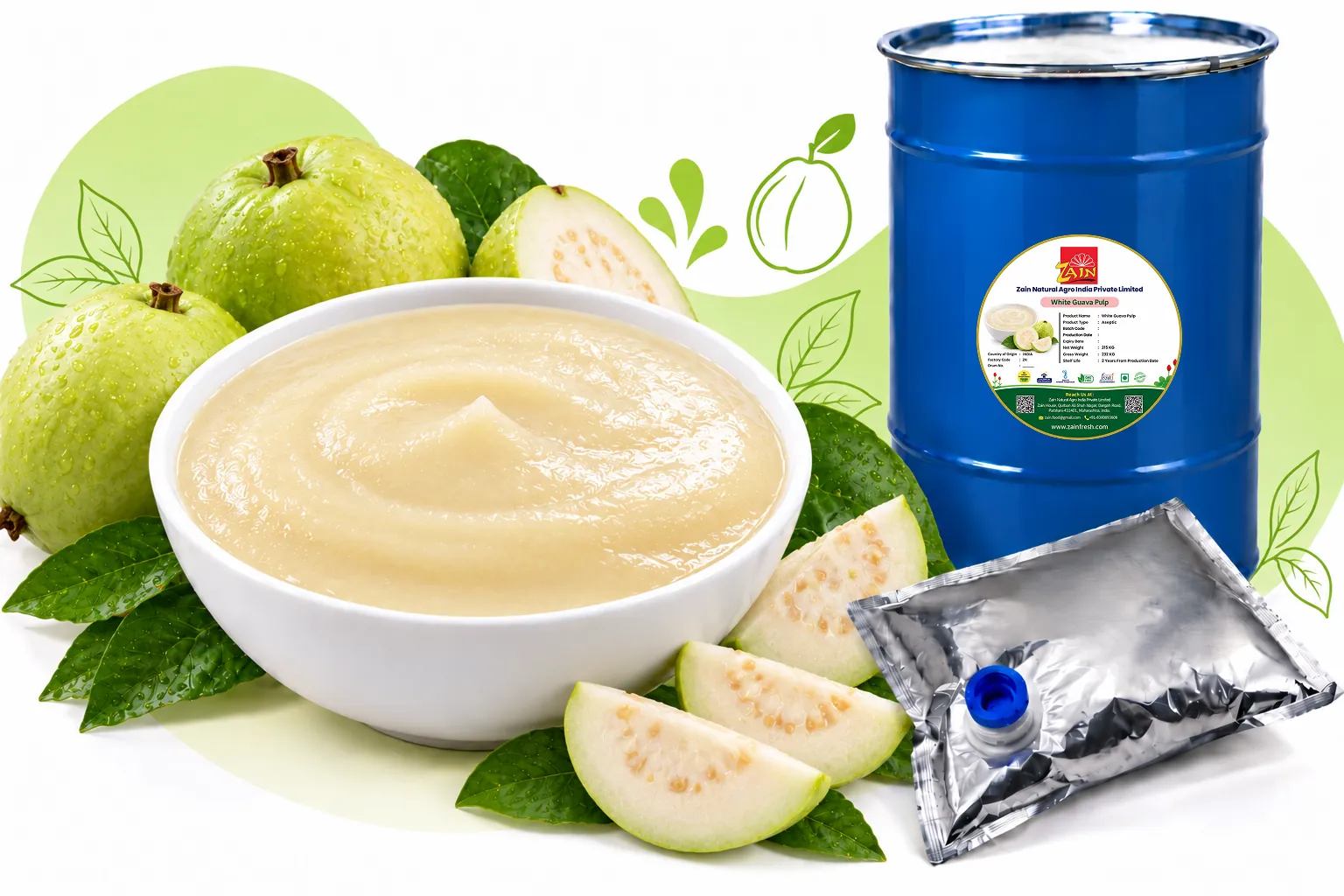 Aseptic White Guava Pulp — Aseptic Fruit Pulp & Concentrates