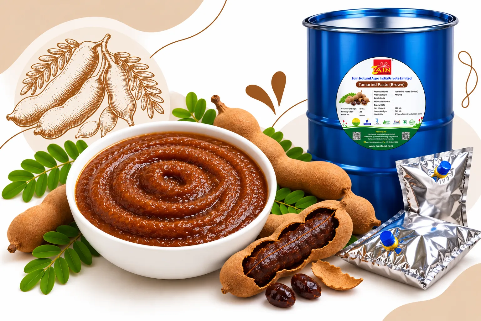 Tamarind Paste Brown - Aseptic Fruit Pulp & Concentrates