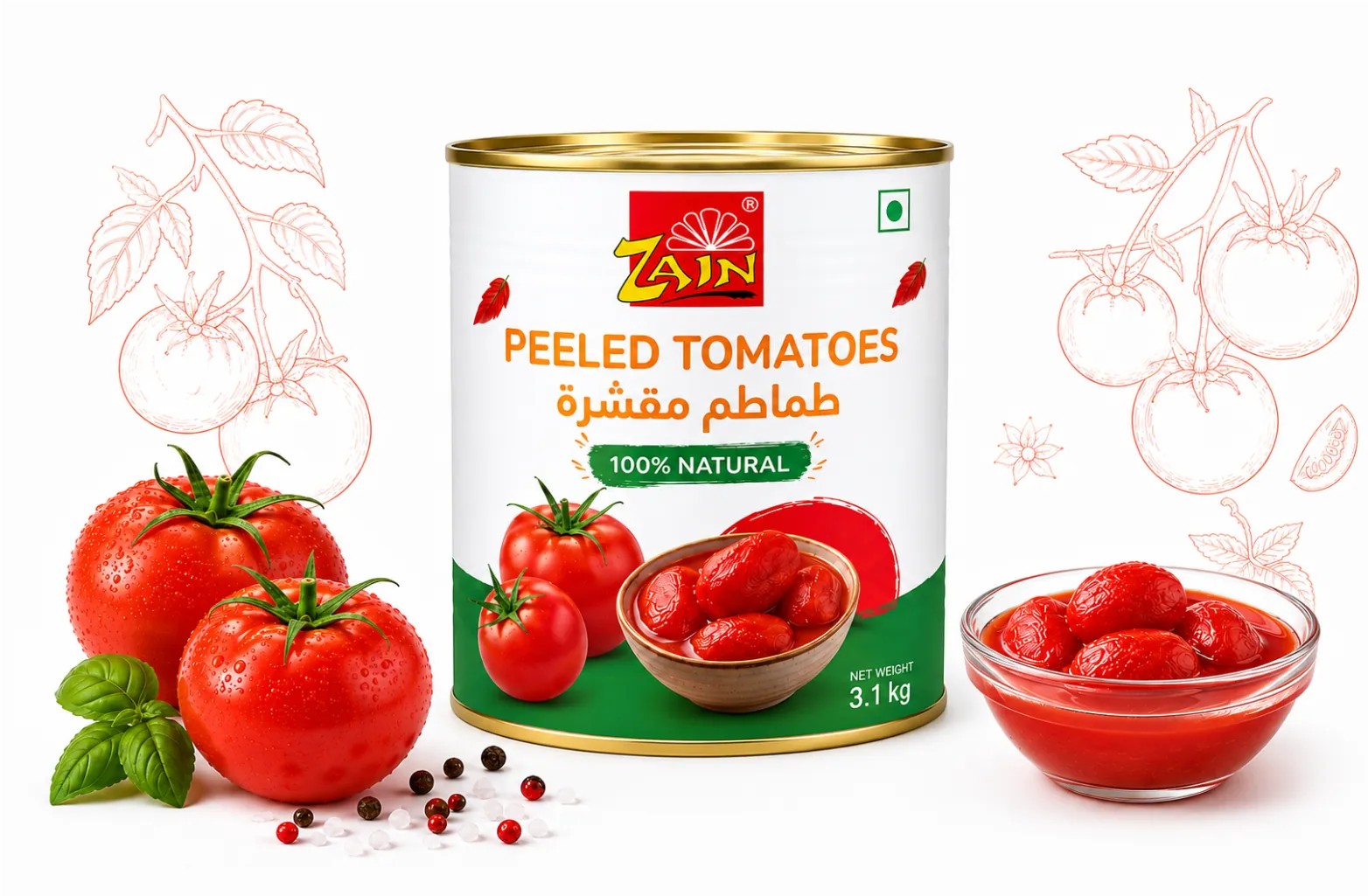 Canned Peeled Tomato