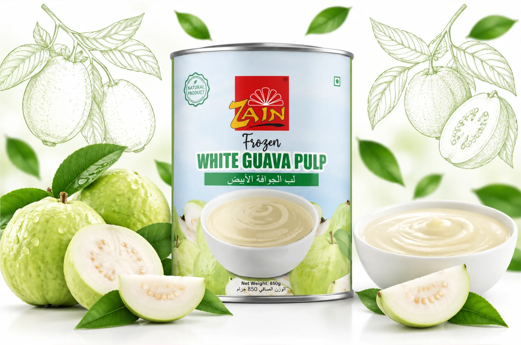 Canned White Guava Pulp