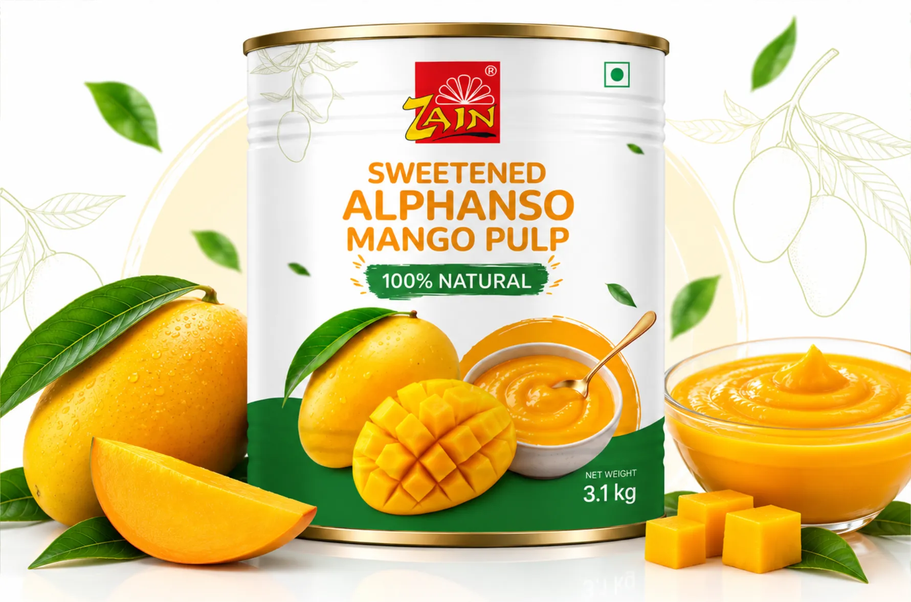 Sweetened Alphonso Mango Pulp