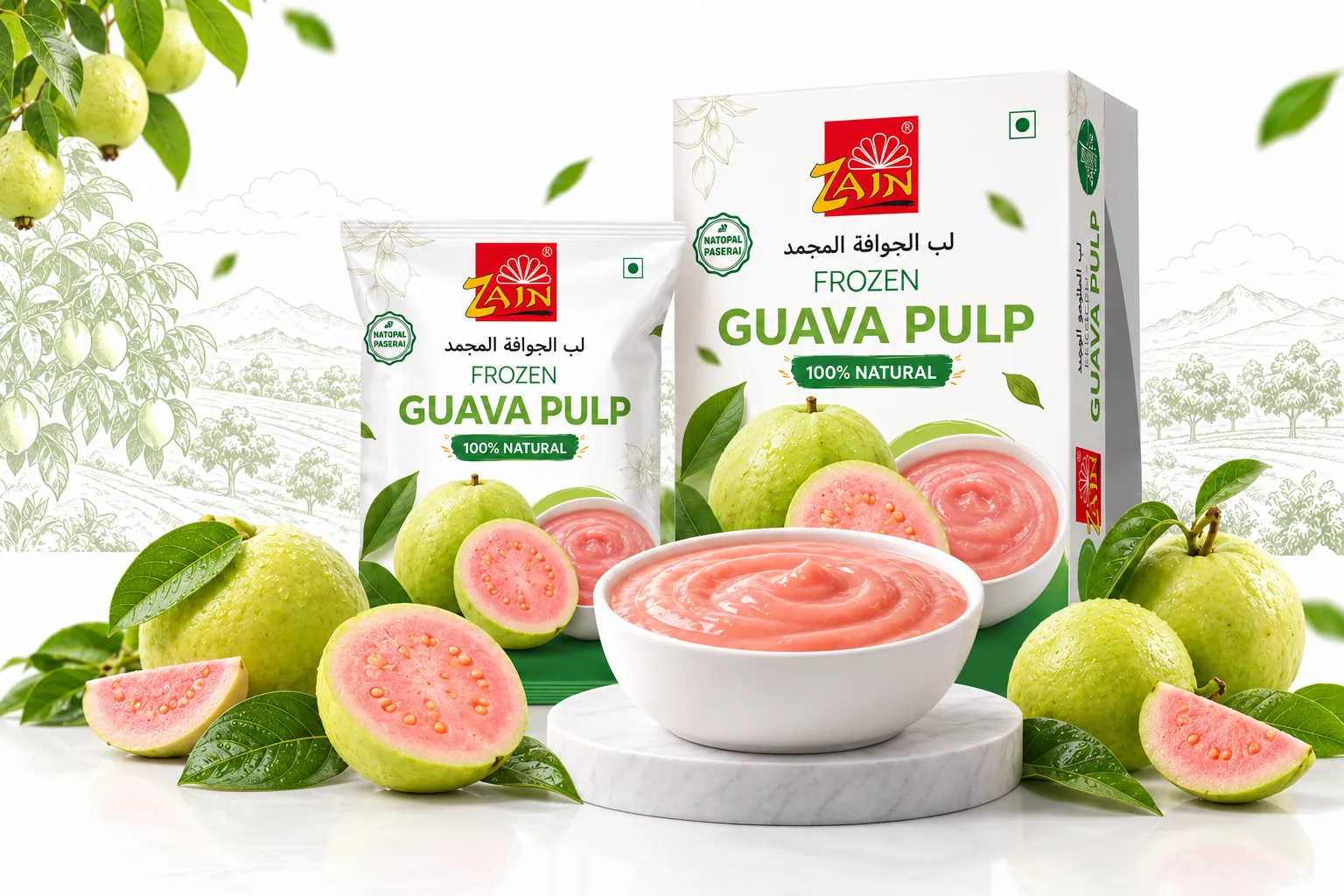 Zain Frozen Pink Guava Pulp