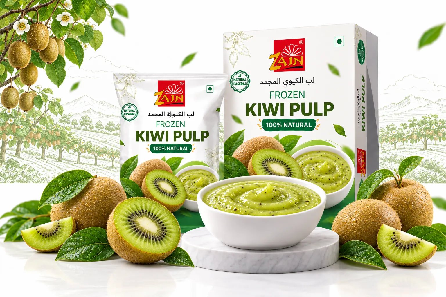 Frozen Kiwi Pulp - Bulk Export Packaging & Technical Specifications