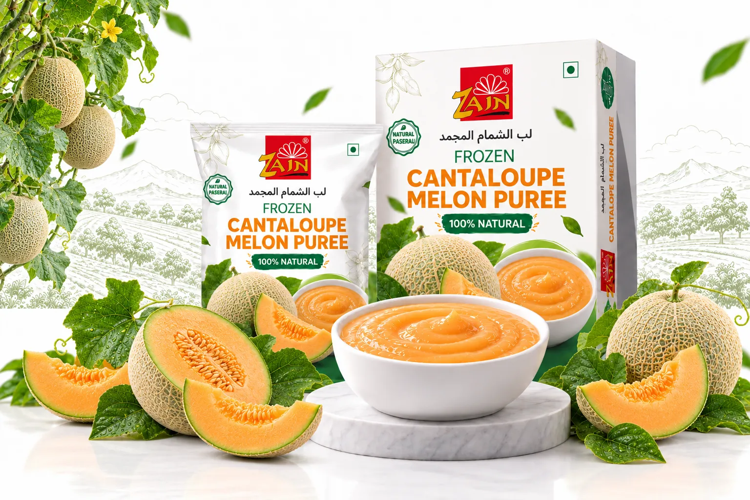 Frozen Melon - Cantaloupe Puree