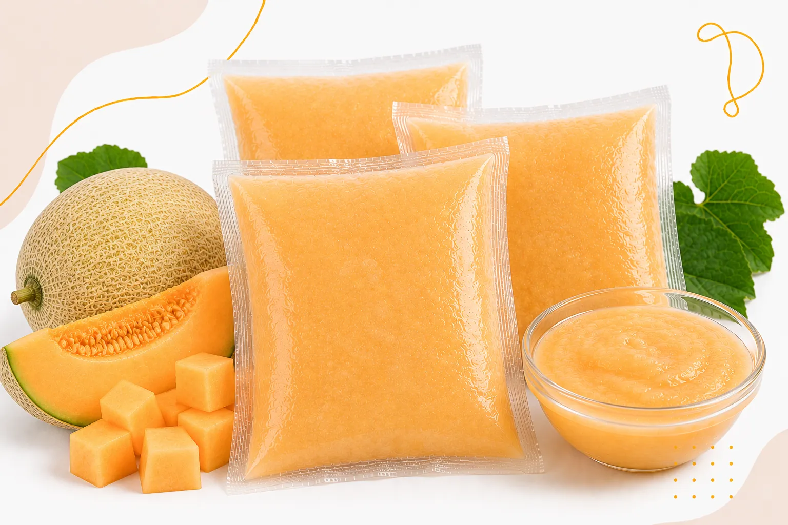 Frozen Musk Melon Puree
