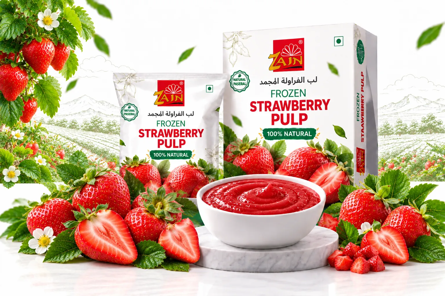 Frozen Strawberry Pulp - Bulk Export Packaging & Technical Specifications