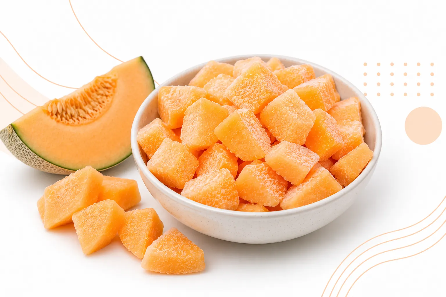 IQF Cantaloupe Melon Chunks