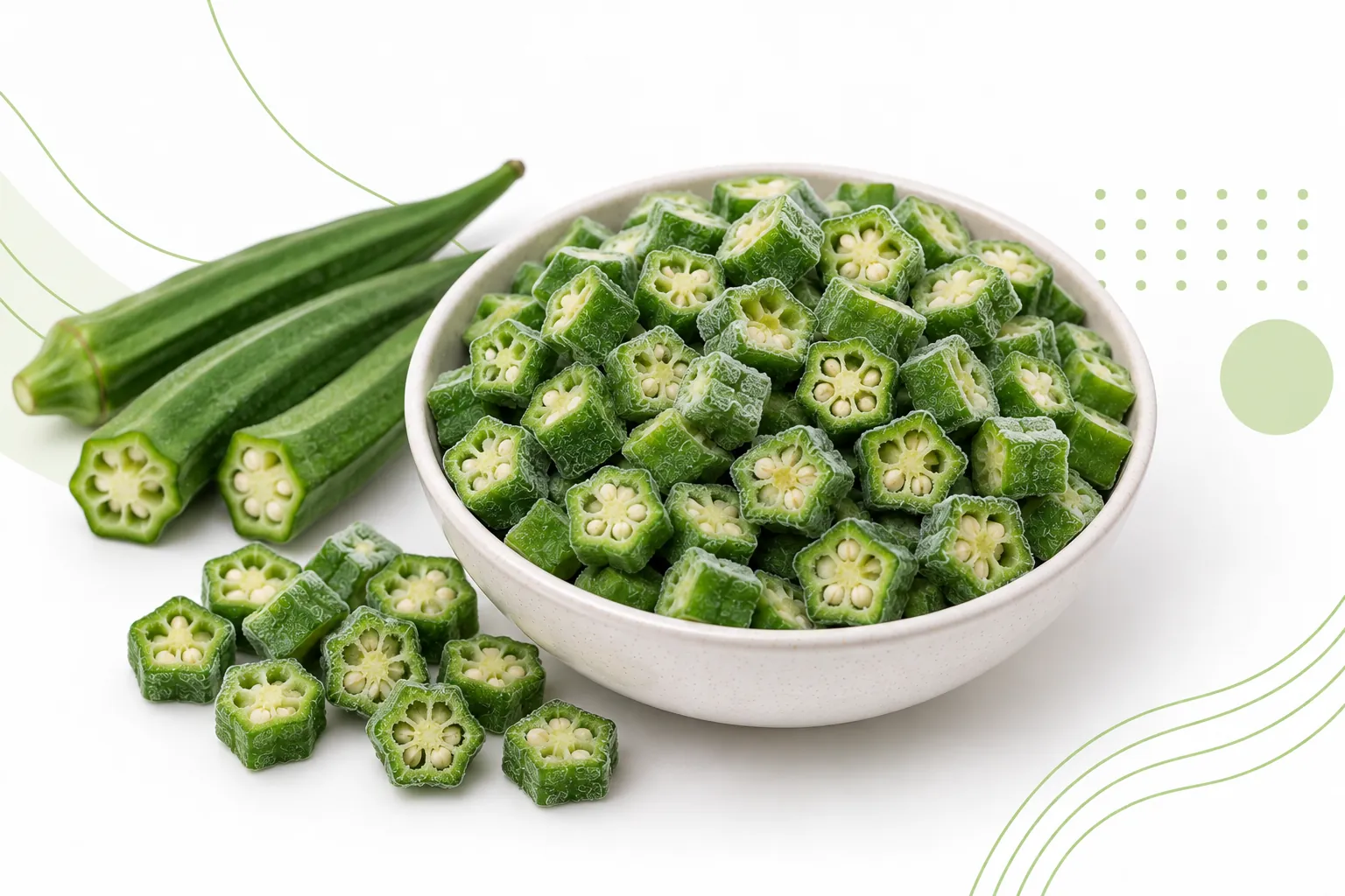 IQF Cut Okra (Rings)