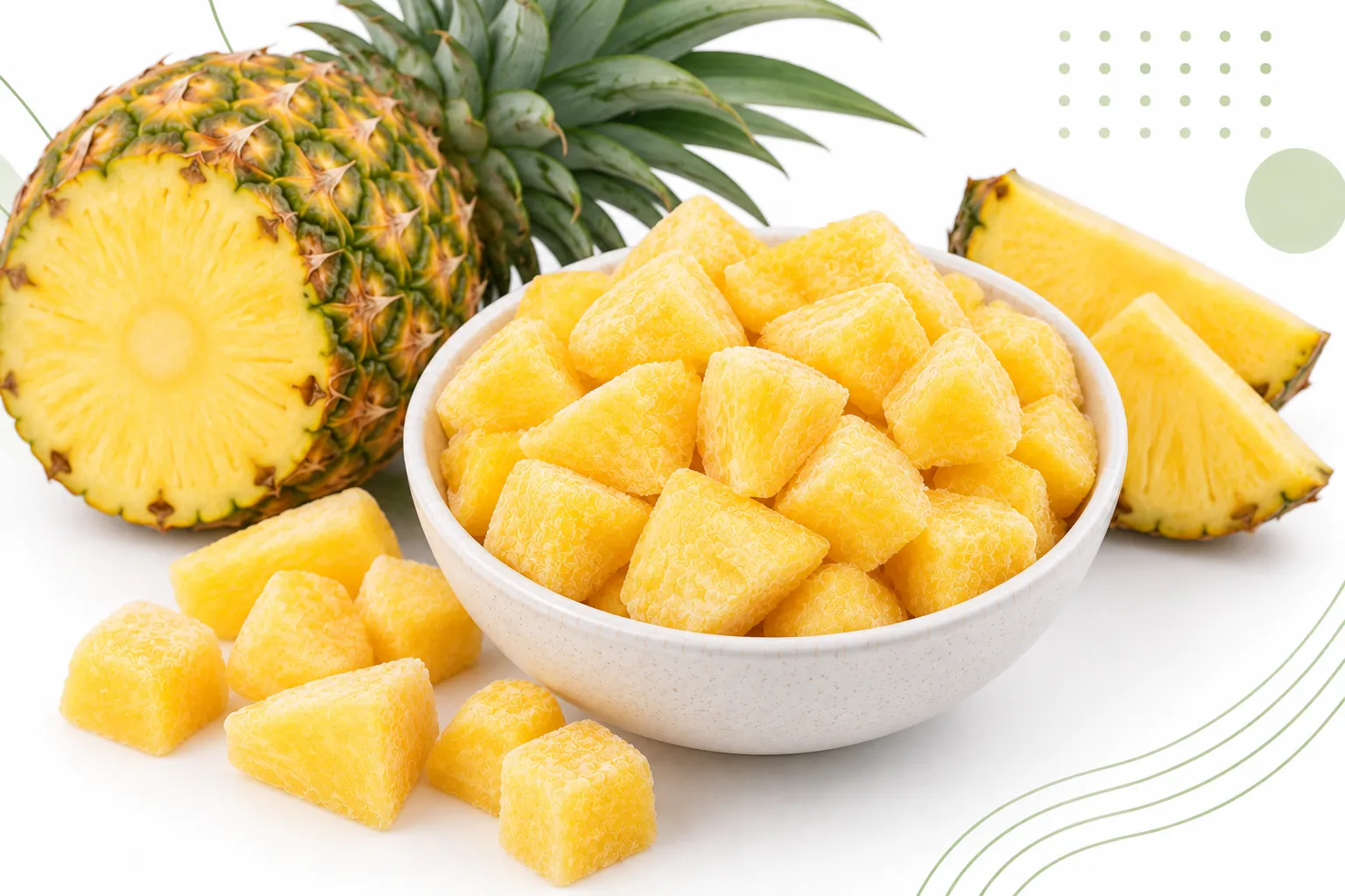 IQF Queen Pineapple Dices & Chunks