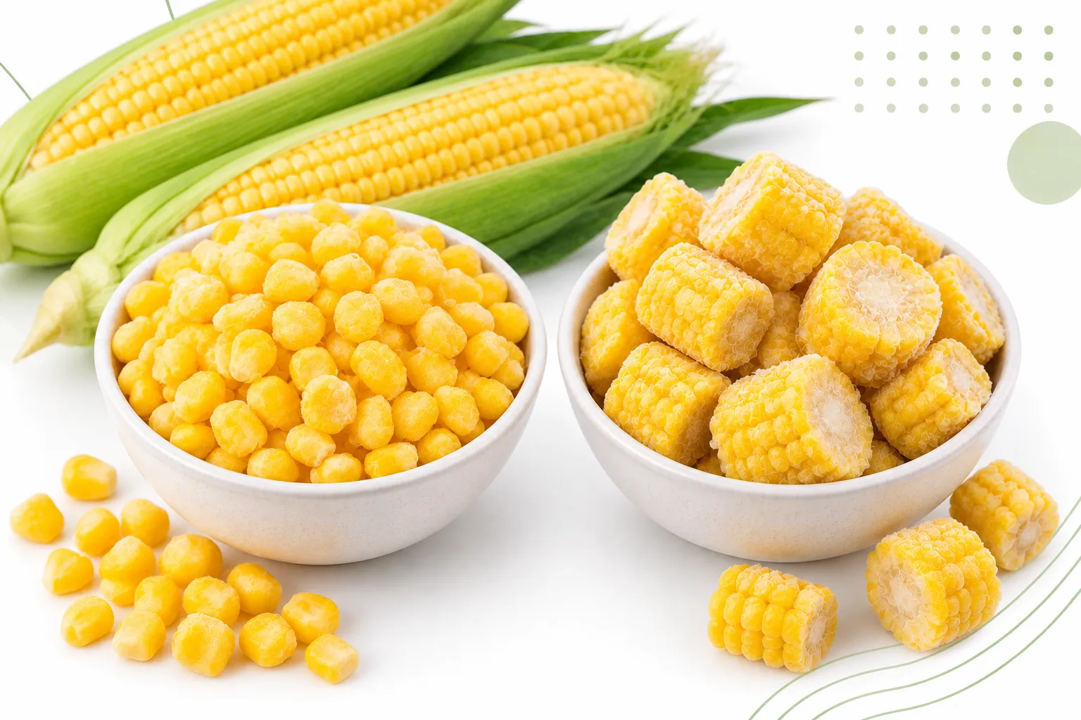 IQF Sweet Corn (Kernels & Cut Cobs) - Bulk Export Packaging & Technical Specifications