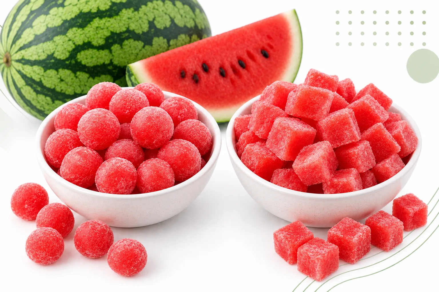 IQF Watermelon Balls & Dices - Bulk Export Packaging & Technical Specifications