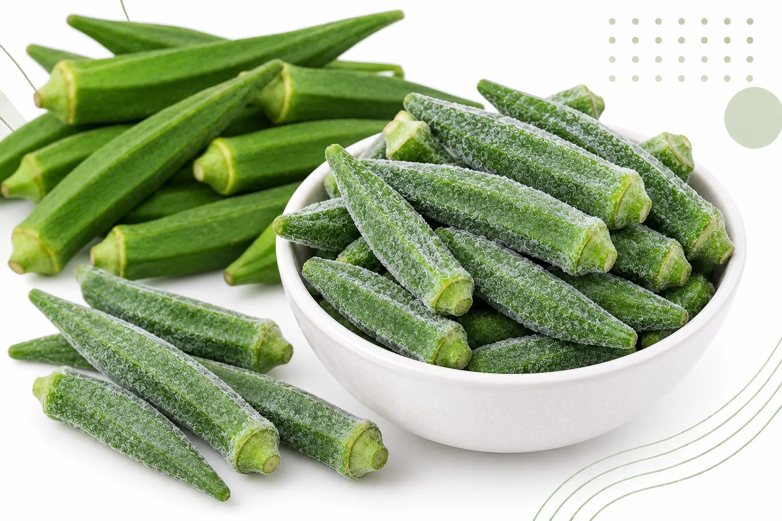 IQF Whole Okra - Bulk Export Packaging & Technical Specifications