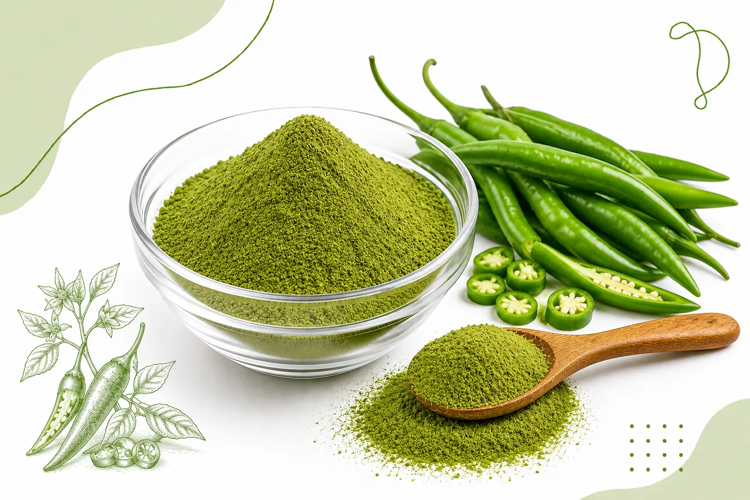 SD Green Chilli Powder - Bulk Export Packaging & Technical Specifications